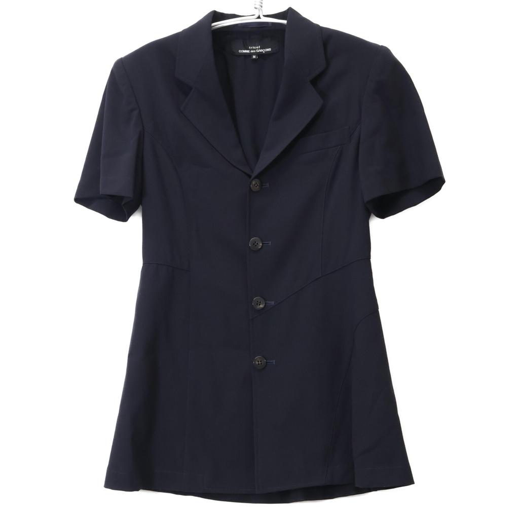 tricotCOMMEdesGARCONS Navy TJ-11010M 100% Wool Jacket Jacket M NavyUsed