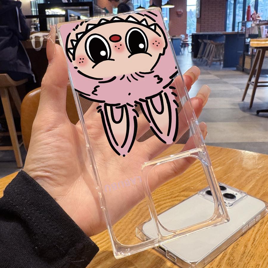 Креативный мультяшный милый не отстающий 14 Плюс 13 Про Макс 12 11 прямоугольный прямолинейный 15 прозрачный чехол для телефона для iphone 16 promax