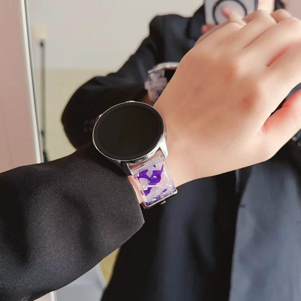 20 мм 22 мм универсальный ремешок для часов - TPU Shell Zebra Pattern Летний дышащий спортивный ремешок для умных часов Samsung Galaxy Watch Huawei Watch Xiaomi Watch