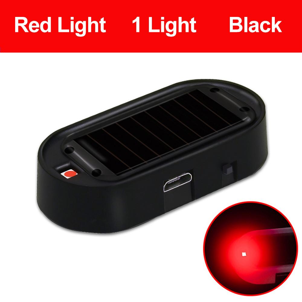 Автомобильная солнечная противоугонная светодиодная сигнальная лампа, поддельная беспроводная охранная сигнализация, аналоговая автомобильная охранная лампа, имитация мигающей лампы предостережения