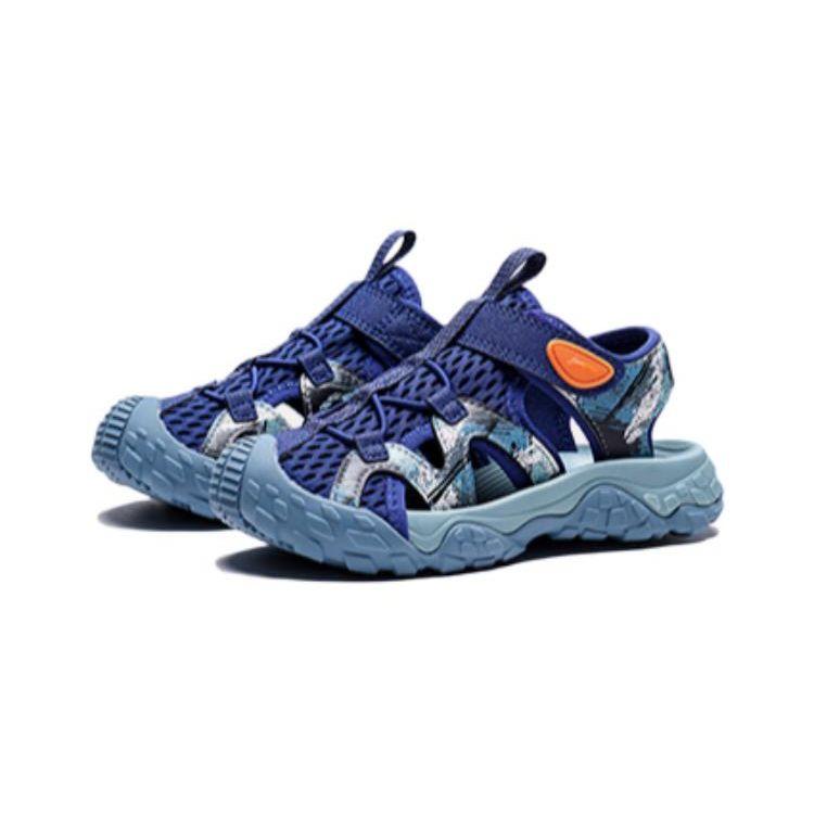 Li Ning Детские Треккинговые Удобные Повседневные Сандалии Детские Сандалии Темно-Синие YKKS006-5