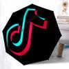 1 шт. Зонт с принтом логотипа TikTok, с функцией автоматического складывания. Этот прочный и долговечный зонт с восемью спицами yy250917037