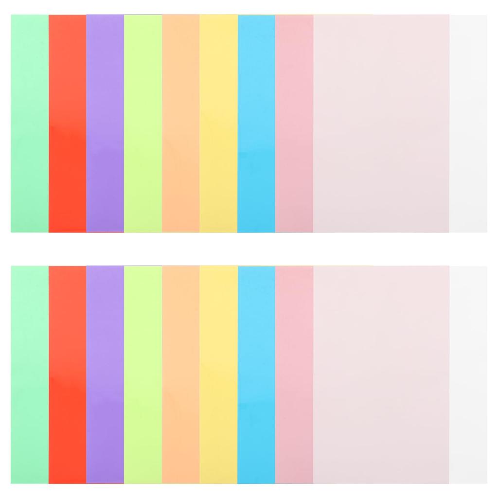 Tofficu Colored Cellophane Colored Cellophane PVC Craft Craft Transparent 8 Set of 18 Sheets, Cellophane, Material, Durable, Packing, Wrapping, DIY,