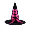 Masquerade Ribbon Pleated Wizard hat Cosplay Props Top Pointed Cap Halloween Witch Hat  Adult Kids