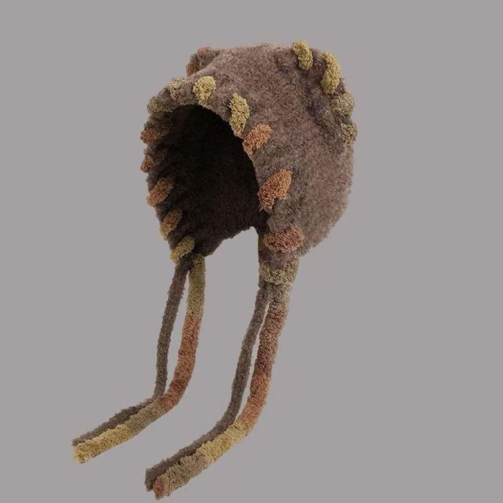 Thickened Plush Hat Ear Protection Women Pullover Cap Fashion Cat Ear Beanies Hat  Cycling Riding
