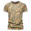 Hawaiian Leaves 3D Printed Summer Men's Casual Sports High-quality Street Classic Retro Oversized O-neck Short Sleeve Shirt Top