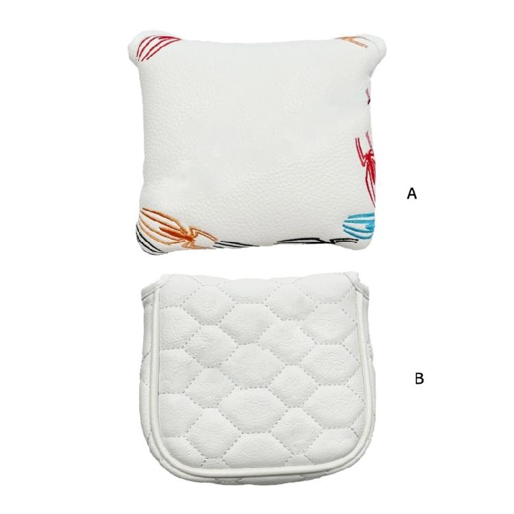 Чехол для головки клюшки для гольфа Магнитная застежка Водонепроницаемый Кожаная текстура Квадратные Паттеры-молотки Магнитная пятка Рукоятка Чехол для клюшки-паттера