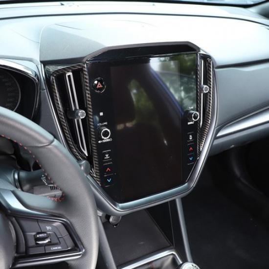 ABS Carbon Fiber Center Air Vent Panel Frame Cover Trim For Subaru WRX -24