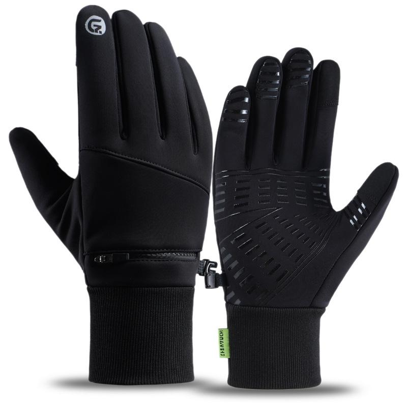 Loogdeel Touch Screen Waterproof Windproof Sports Gloves Warm Thermal Fleece Running Cycling Gloves Winter Gloves Men Gloves
