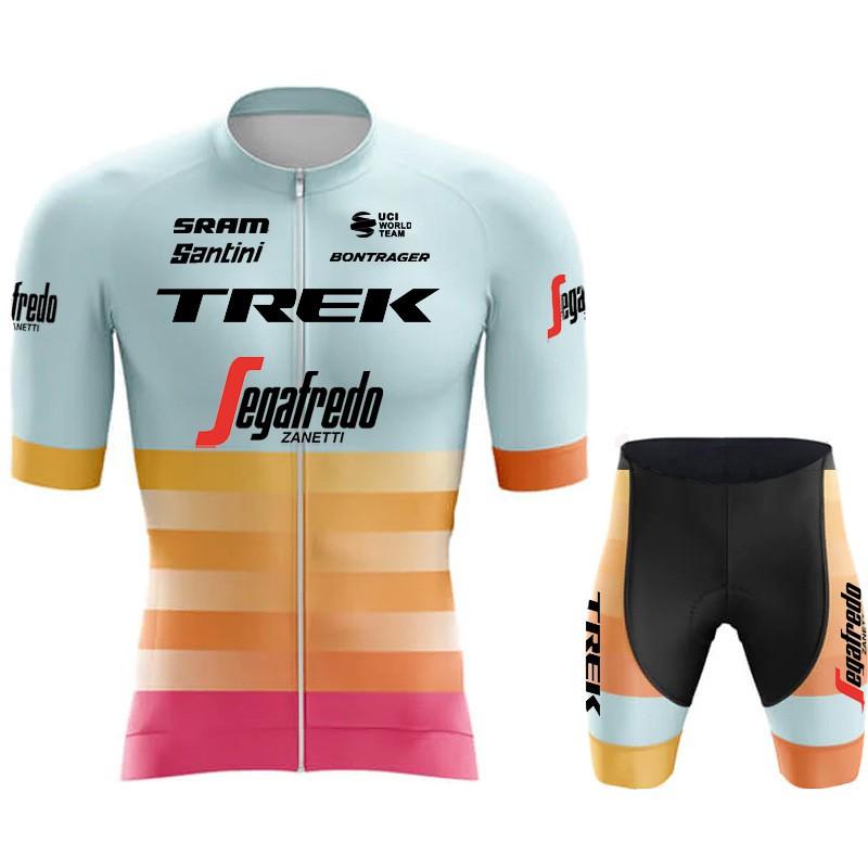 Men Women Cycling Jersey Short Sleeve Quick Dry Breathable Road Mountain Bike Apparel With Bib Shorts