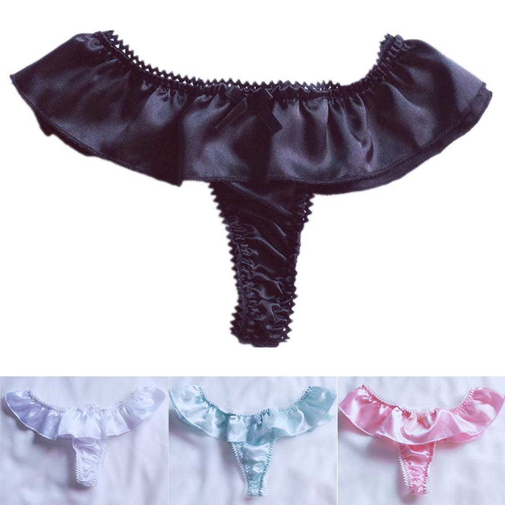 Boxer Underwear Emulation Silk Thong Lingerie T-Back Underpants Panties