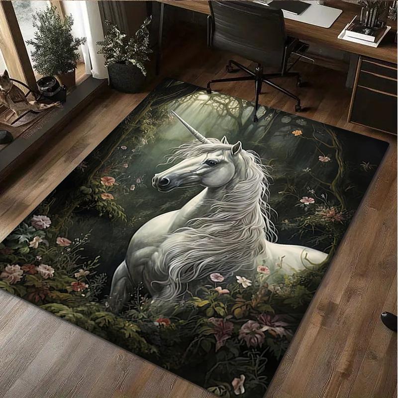Animal Flowers Rug - Home carpet Office Decorative Carpet For Living Room Bedroom Door Mat Floor Rug Computer Chair Area Rug