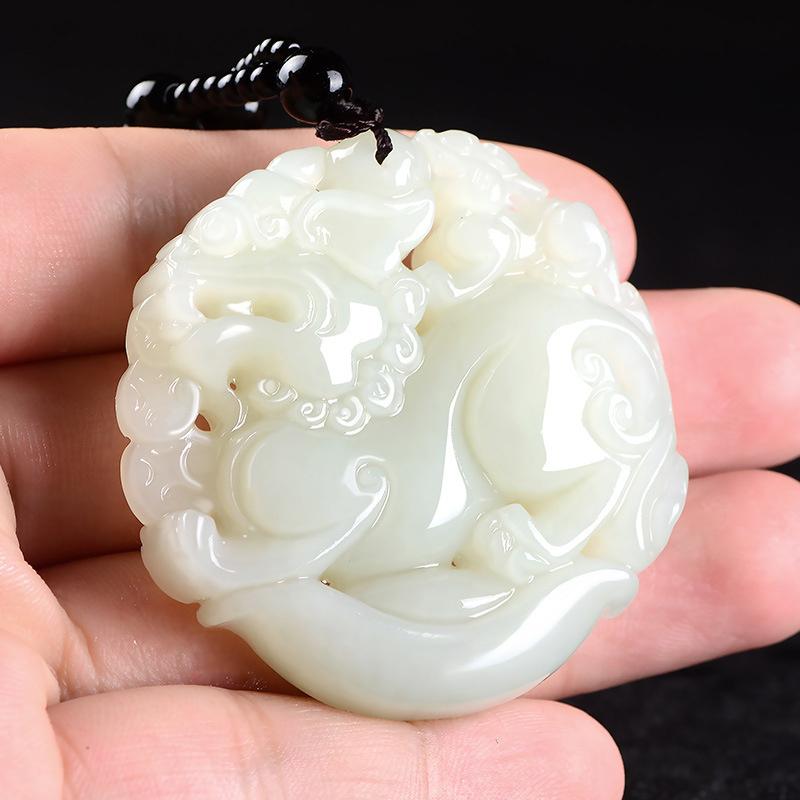 Pixiu Charms Pendant Necklace Fashion Accessories Chinese Style Natural Jade Beast Bring Lucky And Wealth Gift