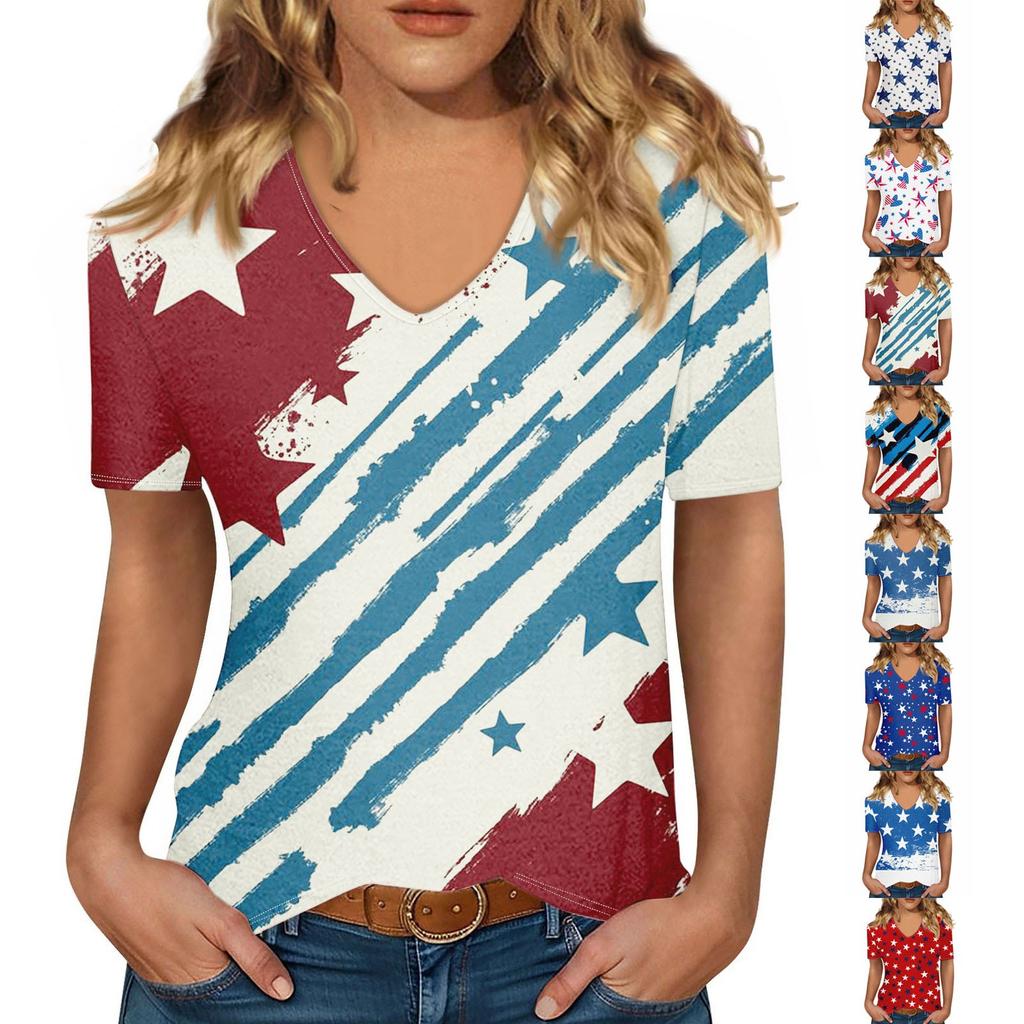 T Shirts Short Sleeve V Neck Tees For Women Fashion Tops Trendy Lightweight Soft Casual Summer Top