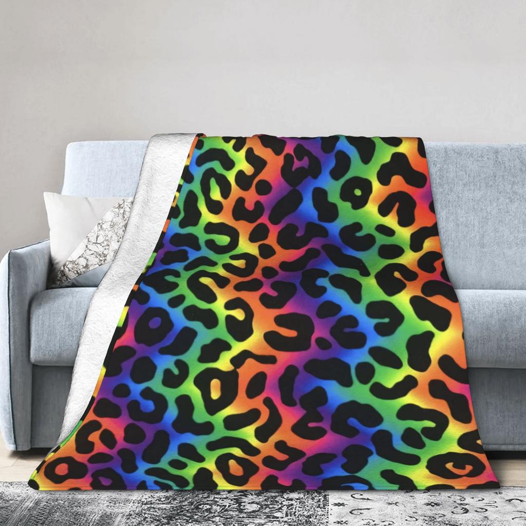Leopard Texture Flannel Blanket Spring Warm Soft Throw Blanket for Children Couch Chair Aesthetic Bedspread Sofa Bed Cover