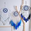 Evil Eye Feather Dream Catcher Pendant - Handmade Decorative Woven Craft