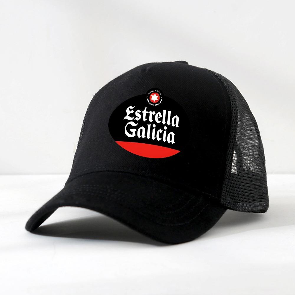 Estrella Galicia Beer Spain Baseball Cap Beer Unisex Men Trucker Dad Hat Design Outdoor mesh breathable Sports hats Gift
