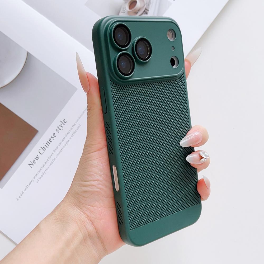 Тонкий охлаждающий чехол для телефона с теплоотводом для iPhone 17 16 15 14 13 12 11 Pro Max Plus, дышащий, с жесткой задней крышкой, однотонный