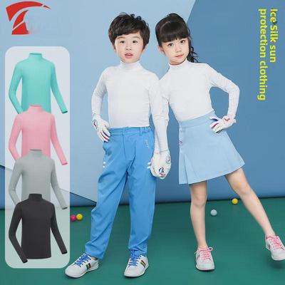 Детская рубашка для гольфа TTYGJ Ice Silk с длинным рукавом и защитой от солнца