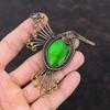 Green Fire Labradorite Pendant Copper Wire Wrapped Pendant Handmade Bird Pendant Gemstone Copper Jewelry Unique Style Pendant Gift For Mom