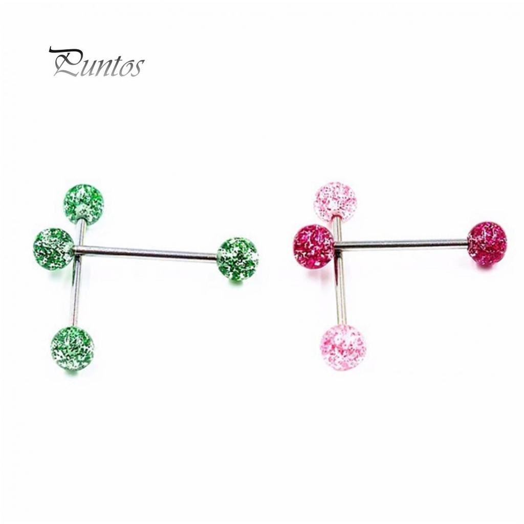 Пирсинг в виде штанги на язык