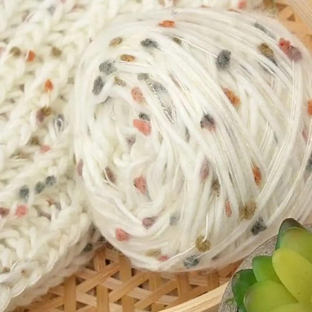 50г/Клубок Цветная Мохеровая Пряжа Радужные Бобы Шерсть Хлопковая Пряжа Толстая Нить Хлопковая Пряжа Вязальный Крючок Нить для Вязания Свитер Шарф Поделки