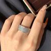 Five Row Diamond Rings Men and Women's Personalized Fashion Jewelry European and American Fashion Universal Rings