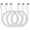 Pack of 3 USB-C USB-C Cables for iPhone 15 - 15 PLUS - 15 PRO - 15 PRO MAX - 1 Meter Braided Nylon Cable Phonillico®