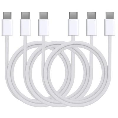 Лот 3 кабелей USB-C USB-C для iPhone 15 - 15 PLUS - 15 PRO - 15 PRO MAX - Нейлоновый плетеный кабель 1 метр Phonillico®