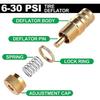 Комплект автоматических дефляторов шин, комплект латунных дефляторов автомобильных шин, регулируемый клапан дефлятора шин 6-30 фунтов на квадратный дюйм для внедорожника, джипа, мотоцикла, автомобиля, грузовика, квадроцикла, автофургона