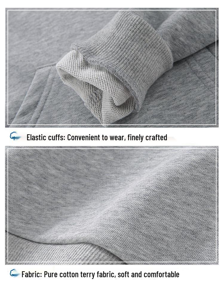 Детский хлопковый худи и штаны - комплект из двух предметов для мальчиков и девочек - весенне-осенняя спортивная одежда