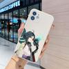Чехол для телефона Genshin Design для IPhone 14 11 12 13 Pro Max X XR XSMax 6 6S 7 8 Plus SE 2022, мягкий квадратный цветной чехол для телефона