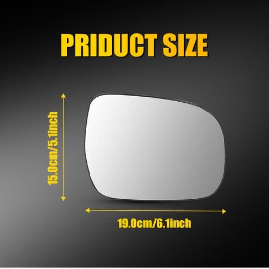 Passenger Side Heated Mirror Glass with Backing Plate for Toyota Tacoma 2005-10