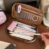 Large Capacity Korean Stationery Bag Star Love Heart Pen Storage Bag Dot Cloth Pencil Case  Student