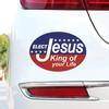 JT146#14x10 см ИЗБЕРИТЕ ИИСУСА ЦАРЕМ ВАШЕЙ ЖИЗНИ Овальные наклейки на автомобиль для ноутбука, бутылки с водой, автомобиля, грузовика, мотоцикла, окна, стены, чашки, ящика для инструментов