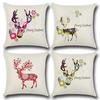 Christmas Elk Colorful Pillow Creative Home Christmas Gifts