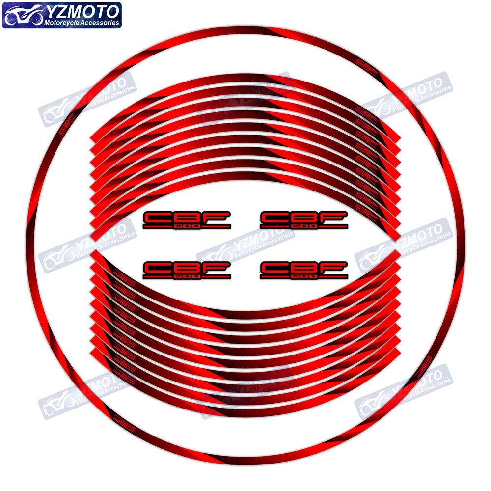 For HONDA CBF600 Motorcycle 17 Inch Front And Rear Logo Wheel Hub Sticker Decal Waterproof Reflective Decorative Rim Stickers