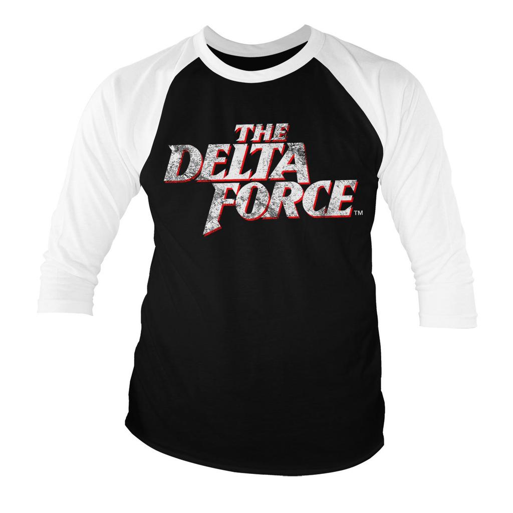 T-Shirt Con Maniche 34 Logo Lavato Delta Force Ufficialmente Licenziato S-XXL