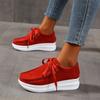 Women's Sports Shoes Casual Sneaker Loafers Fashion Ladies Shoe Platform Sneakers Non Slip Lace-up Round Toe 2025 Spring Autumn
