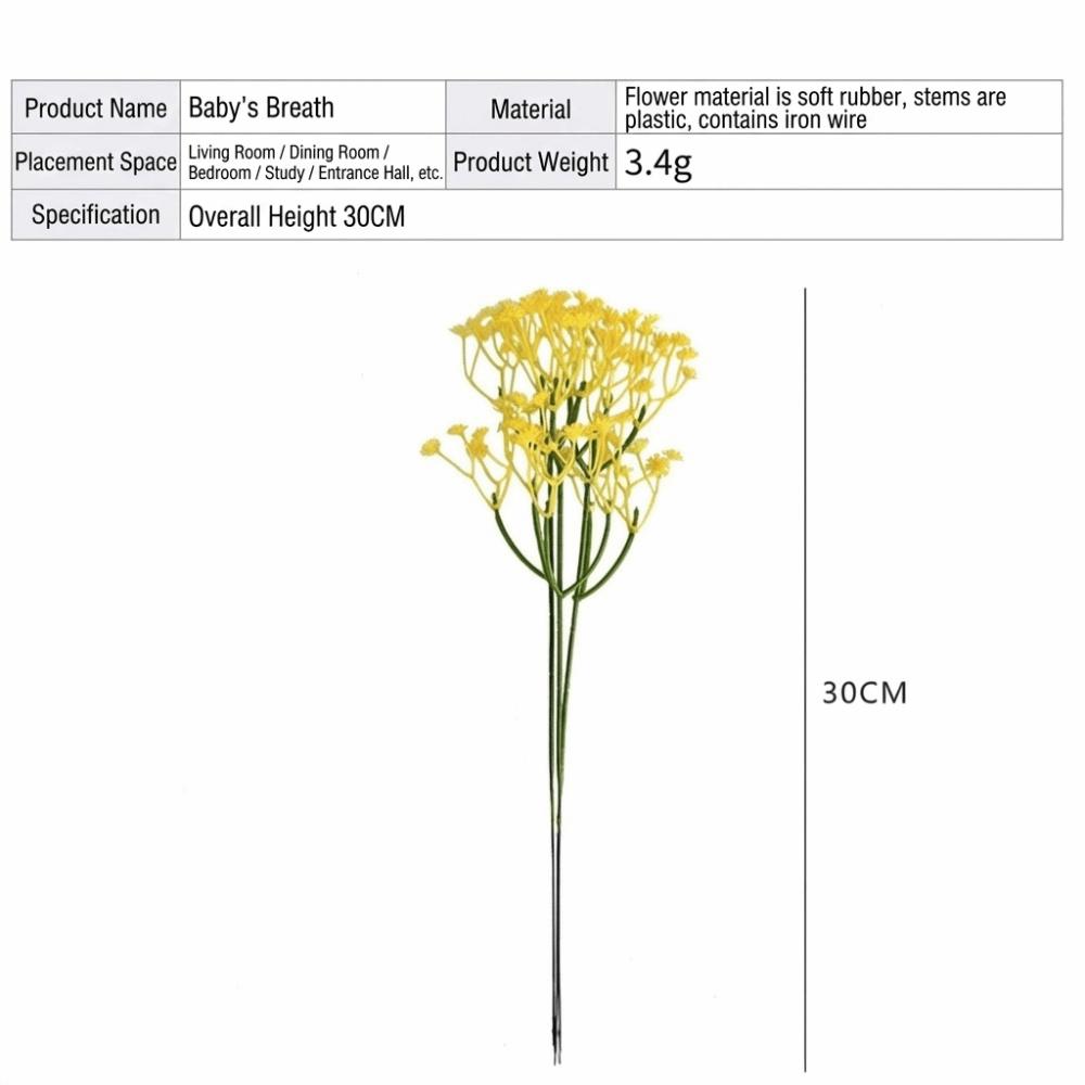 1PC Realistic Artificial Gypsophila Lifelike Plastic Flower Wedding Prop  Event Layout