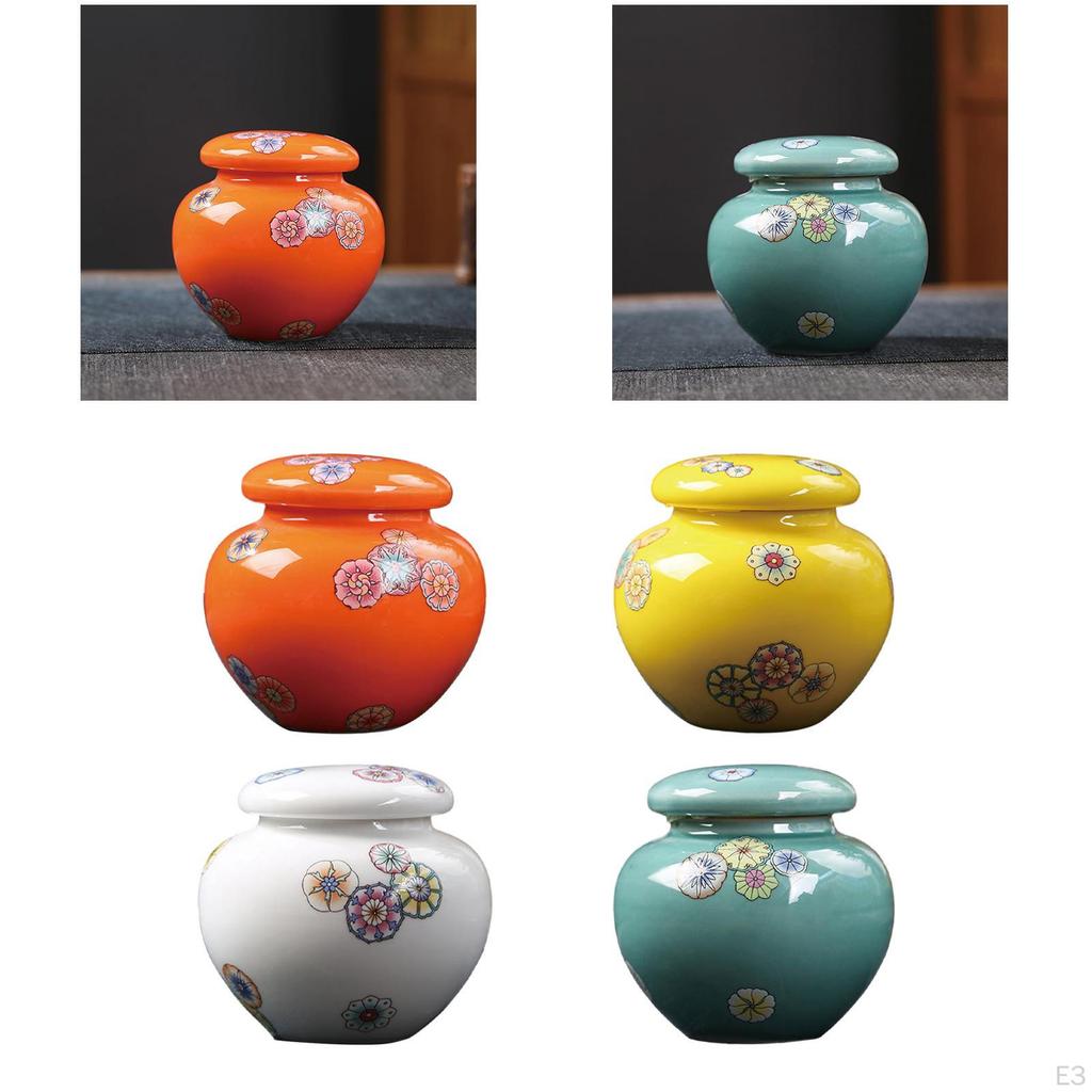 Керамическая ваза для цветов Фарфоровая банка для имбиря Декор для дома Витрина Китайский декоративный храм для