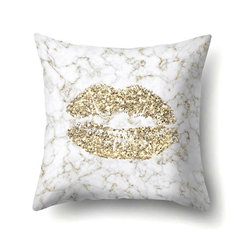 Polyester Pillow Case Automobile Decoration Home Printed Pillow Case Waist Cushion Cover Car Cushion Head Cushion Cover