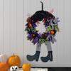 Ведьма Хэллоуин Венок Улучшенная Версия Украшение Ноги Ведьмы Знак Приветствия на Входную Дверь Подвесные Украшения на Хэллоуин для Домашней Вечеринки