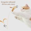 1 Pc/3 Pcs Interactive Feather Ball Toy Mini Bouncy Basketball Soccer Baseball with Feather Pet Training Catcher Toy for Indoor Cats