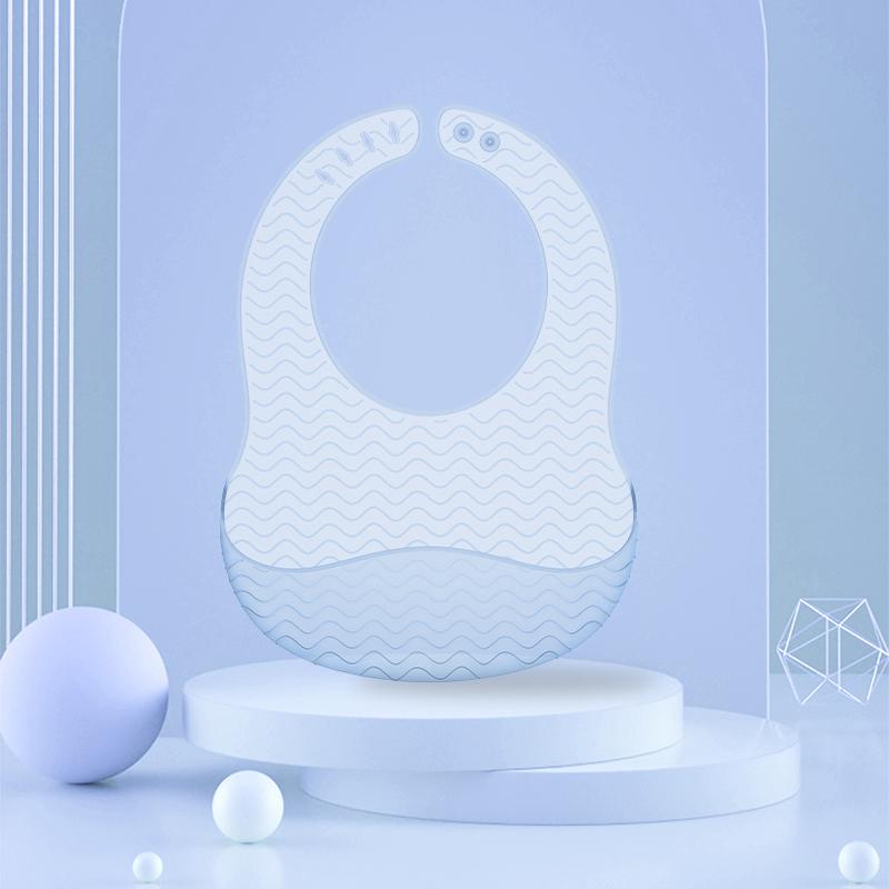 1 шт. Детский силиконовый нагрудник, ультралегкий, с широкими плечами, водонепроницаемый, регулируемый, гофрированный, детский аксессуар, нагрудник для детского питания