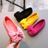 Children Kid Baby Girls Solid Bowknot Student Single Soft Dance Princess Shoes