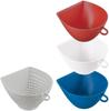 Akebono Sangyo Мини-набор из трех цветов: совок и миска-дуршлаг, 1 дуршлаг и 3 миски, Сделано в Японии, С мерными делениями и крючком для подвешивания, Можно использовать в микроволновой печи