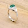 Женское кольцо с камнем Handamde из стерлингового серебра 925 пробы с малахитом