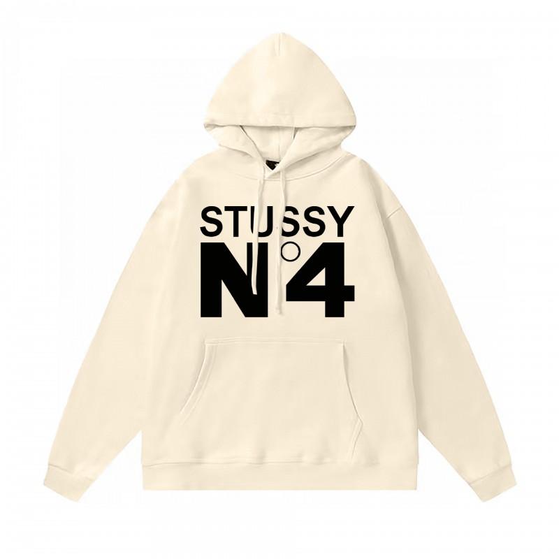 Худи Stu Streetwear Зимняя теплая хлопковая толстовка на флисе с принтом букв Свободный крой Мужская