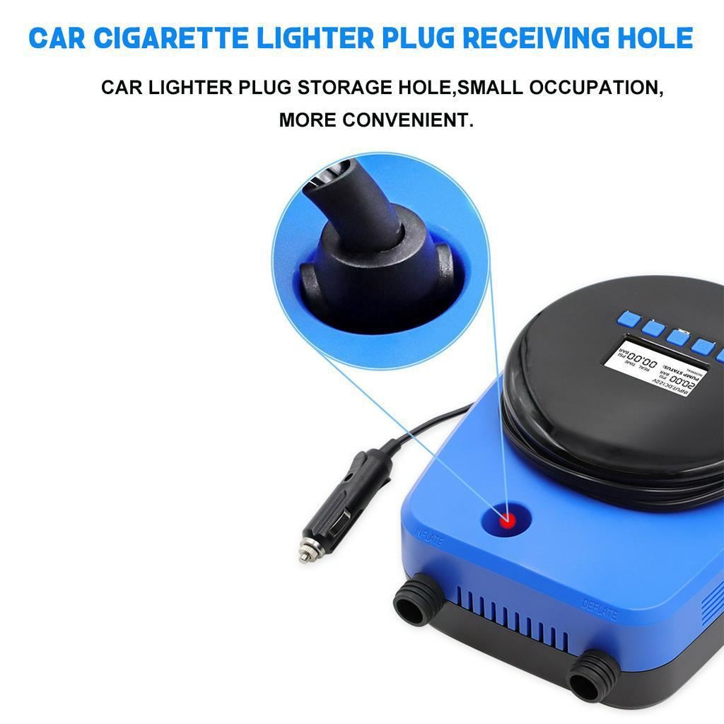 12V 20PSI 3,3 фута насос высокого давления надувной электрический воздушный ЖК-дисплей дефлятор SUP лодка весло коврик для пола